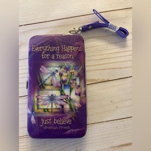 Puple Dragonfly IPhone SE, iPhone 6, Wallet Wristlet